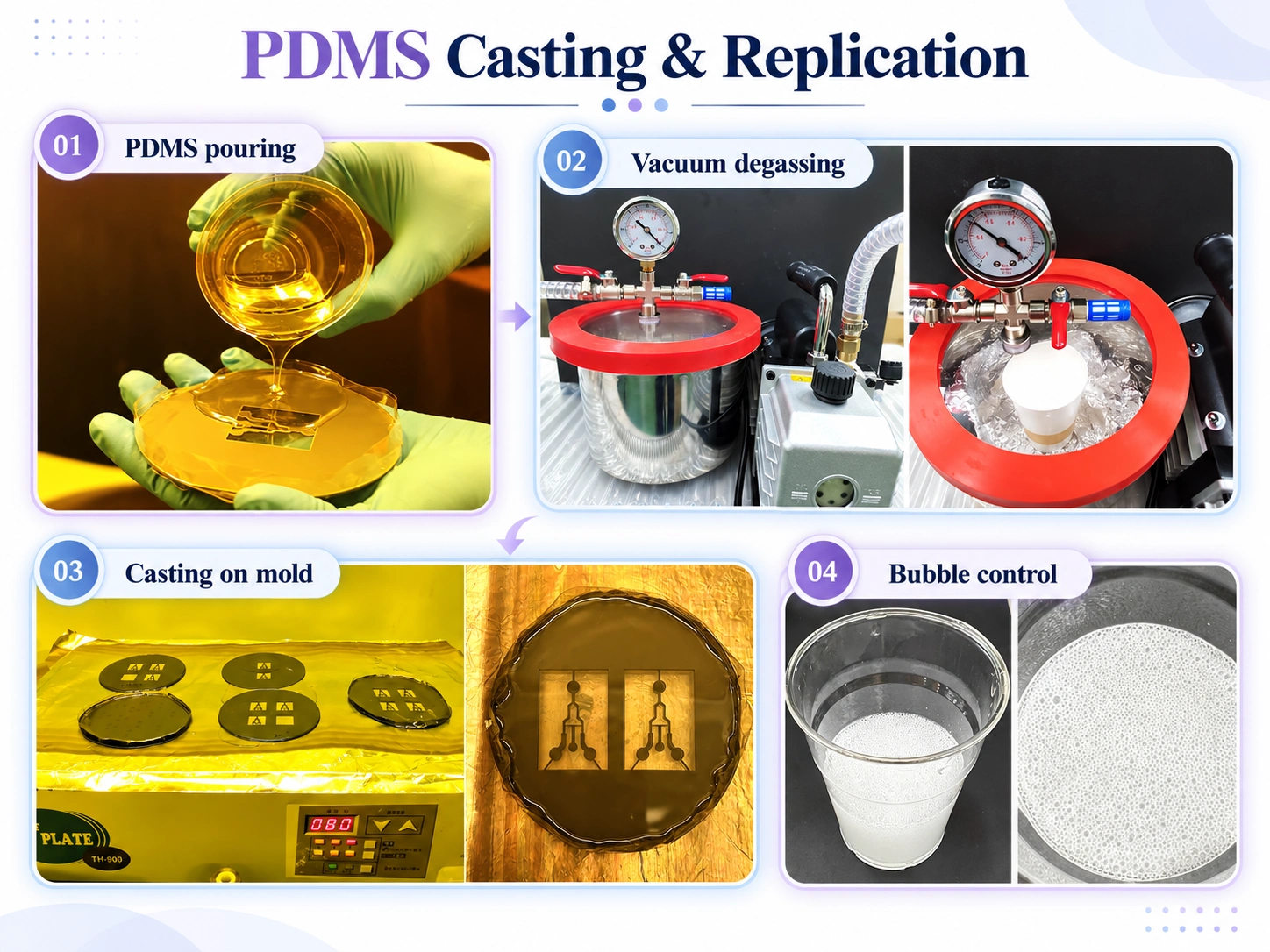 PDMS casting and replication